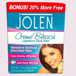 Jolen Creme Bleach Lightens Dark Hair Face Body